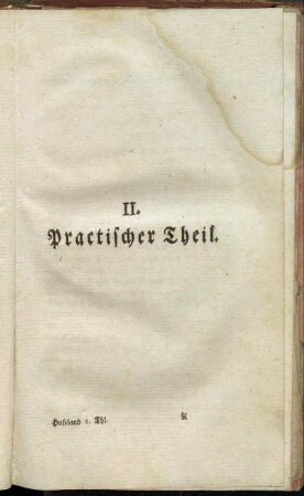 II. Practischer Theil.