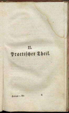 II. Practischer Theil.