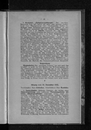 Sitzung vom 13. Dezember 1932.