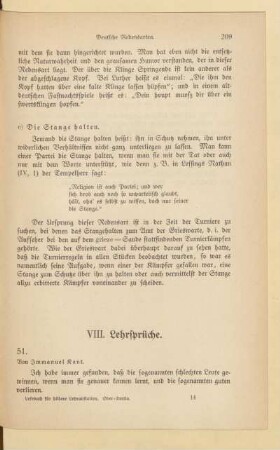 VIII. Lehrsprüche