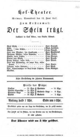 Der Schein trügt