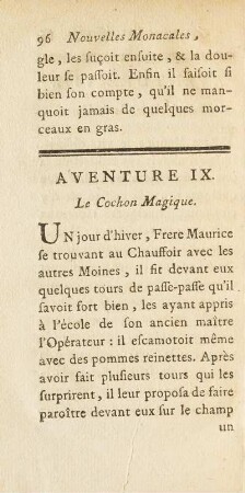 Aventure IX. Le Cochon Magique