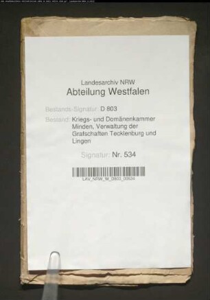 Die von dem Lingenschen Obersteuerkassenkontrolleur Beckhaus bestellte Kaution