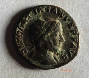 Römische Münze, Nominal Follis, Prägeherr Martinianus, Prägeort nicht bestimmbar, Fälschung