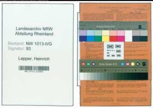 Entnazifizierung Heinrich Lepper , geb. 01.12.1916 (Polizeibeamter)