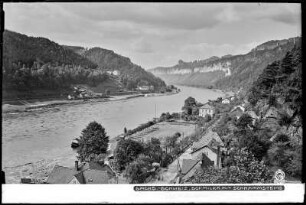 Blick auf Schmilka und Schrammsteine