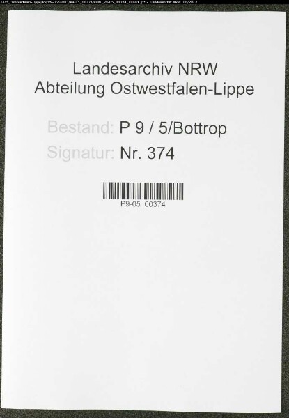 Sterberegister Standesamt Bottrop