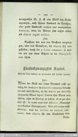 Fünfundzwanzigstes Kapitel. Von der idea Judicio et memoria als sensus interni