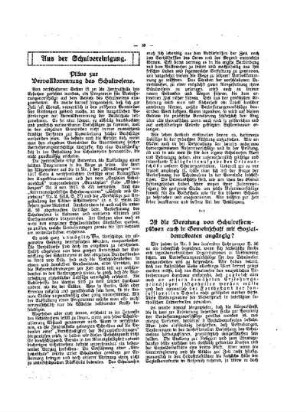 Pläne zur Vervollkommnung des Schulwesens