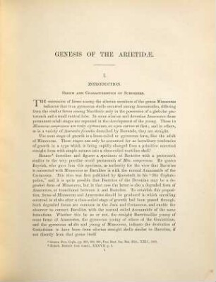 Genesis of the Arietidae
