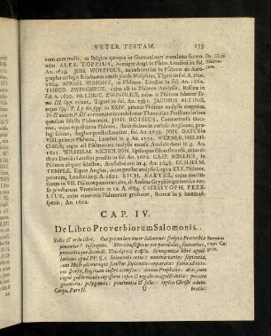 153-199, Cap. IV. De Libro Proverbiorum Salomonis.