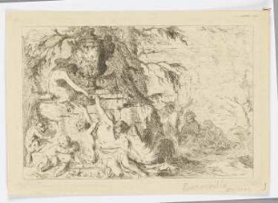 Szene mit Minotaurus, Satyr, Affen und halbnackten Figuren