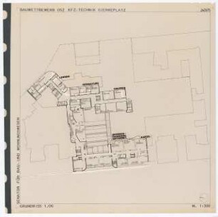 Oberstufenzentrum KFZ-Technik, Gierkeplatz, Berlin-Charlottenburg Wettbewerb: Grundriss 1.Obergeschoss 1:200