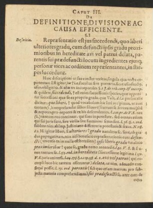 Caput III. De Definitione, Divisione Ac Causa Efficiente.