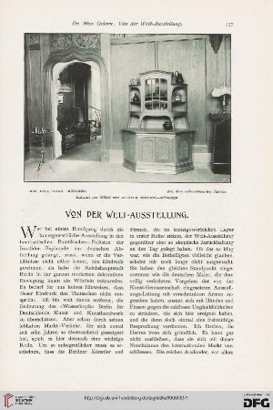 Von der Welt-Ausstellung