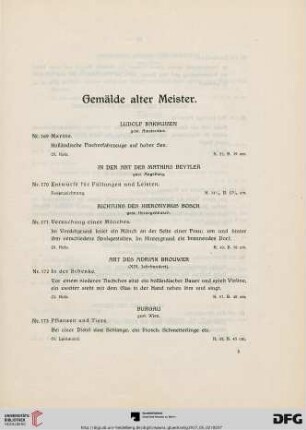 Gemälde alter Meister (Nr. 169-203)