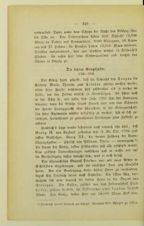 Die letzten Kriegsjahre. 1761 - 1763