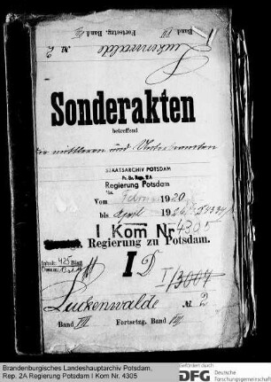 Anstellung der mittleren und unteren Beamten in Luckenwalde