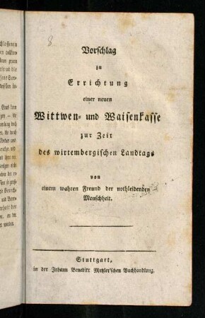 1-15, Wittwen- und Waisenkasse