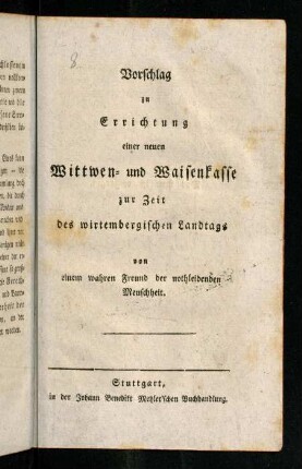 1-15, Wittwen- und Waisenkasse