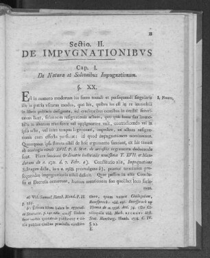 Cap. I. De Natura et Solennibus Impugnationum.