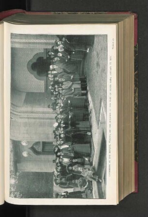 Gathering at the Mosque, Woking on the Occasion of the visit of Abdul Baha, January 17, 1913.