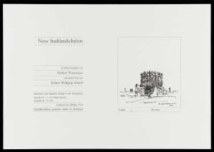 Titelblatt mit einer Grafik des Künstlers Herbert "Jimmy" Weitemeier aus der Mappe Neue Stadtlandschaften, o.T., 1974