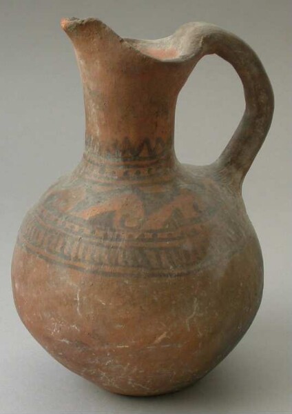 Clay jug with handle