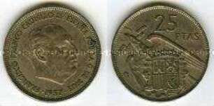 25 Pesetas, Franco