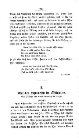 Deutsches Schulwesen im Mittelalter