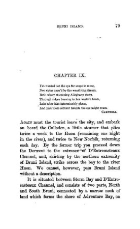 CHAPTER IX. - Bruni Island, the River Huon, and the Derwent to New Norfolk, etc.