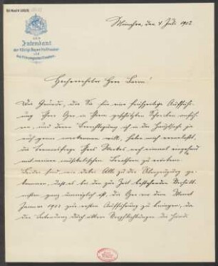 Brief an Karl von Kaskel : 04.07.1902