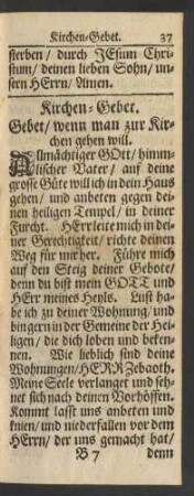 [II. Kirchen- Sonn- und Fest-Tags-Gebet]