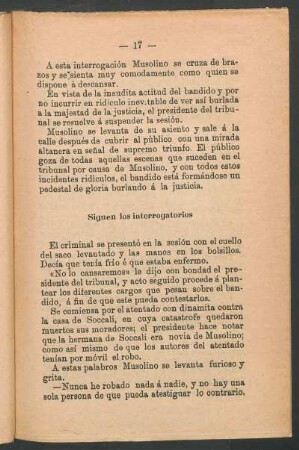 Siguen las interrogatorios