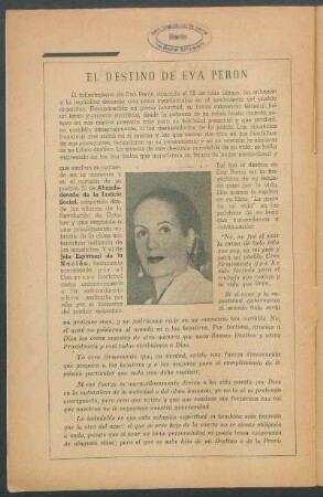 El destino de Eva Perón