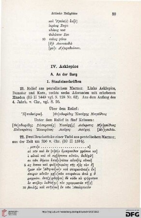 IV: Asklepios