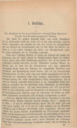 335-340 Die Wahlen in die bevorstehende evangelische Generalsynode des Großherzogthums Baden