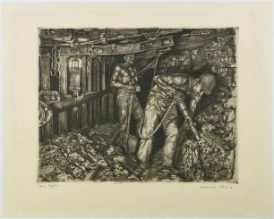 Radierung, "Vor Kohle"