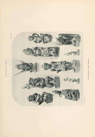 Plate XXII. Island of Bali. Polychromatic wooden statuettes
