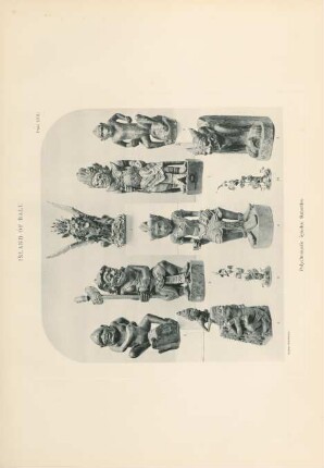 Plate XXII. Island of Bali. Polychromatic wooden statuettes