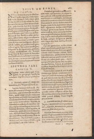 Secunda Pars Capitis V.