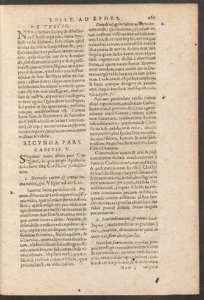 Secunda Pars Capitis V.