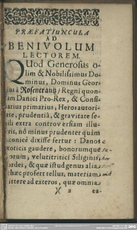 Praefatiuncula ad Benivolum Lectorem