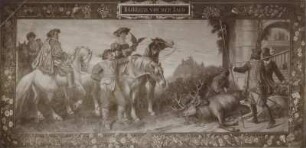 Reproduktion eines Gemäldes: Rückkehr von der Jagd