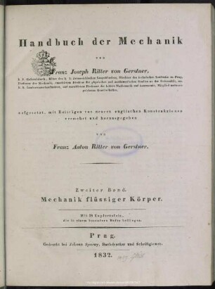 2 [Textbd.]: Mechanik flüssiger Körper