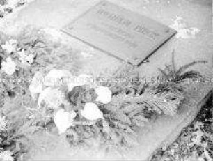 Grabstätte Wilhelm Piecks in der Gedenkstätte der Sozialisten auf dem Zentralfriedhof Friedrichsfelde in Berlin (Ost)