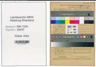 Entnazifizierung Artur Kraus , geb. 03.02.1904 (Schlosser)