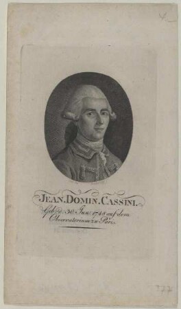 Bildnis des Jean. Domin. Cassini