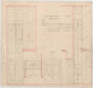 Thiersch, Friedrich von; München, Georgenstr. 16; Haus Thiersch - Speiseaufzug (Ansichten, Schnitte)
