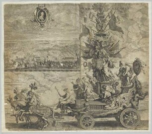 Der Triumphwagen von Callo (aus: Casperius Gevartius, Pompa Introitus [...] Ferdinandi)